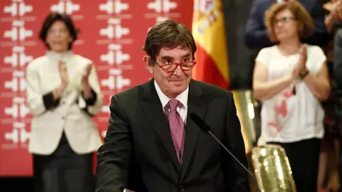 Luis García Montero durante el acto de toma de posesión de su nuevo cargo como director del Instituto Cervantes. Luis García Montero durante el acto de toma de posesión de su nuevo cargo como director del Instituto Cervantes.