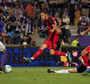Remate de Pablo Sarabia en Europa League Remate de Pablo Sarabia en Europa League