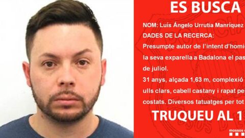 Cartel de b&uacute;squeda de los Mossos