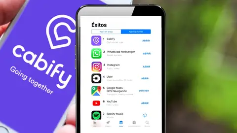 Lista de aplicaciones en el top de descargas en la pasada huelga de taxistas. Se dispara la descarga de las app de Cabify y Uber