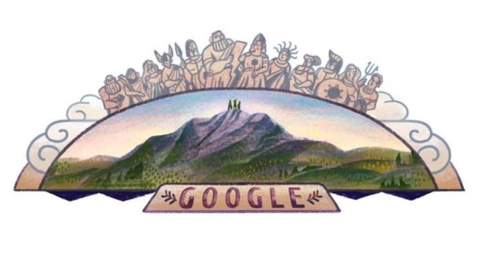 Doodle dedicado a la conquista del Monte Olimpo