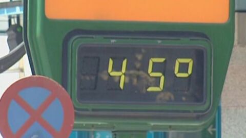 Term&oacute;metro marcando 45&ordm;