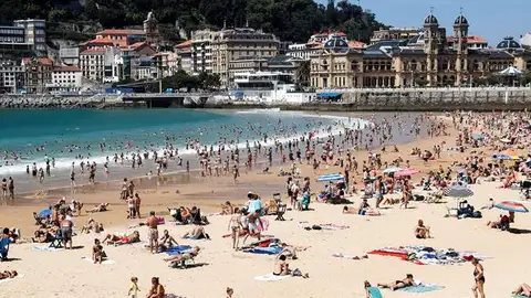 Playa de La Concha, en San Sebastián