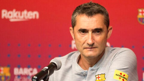 Ernesto Valverde, en rueda de prensa