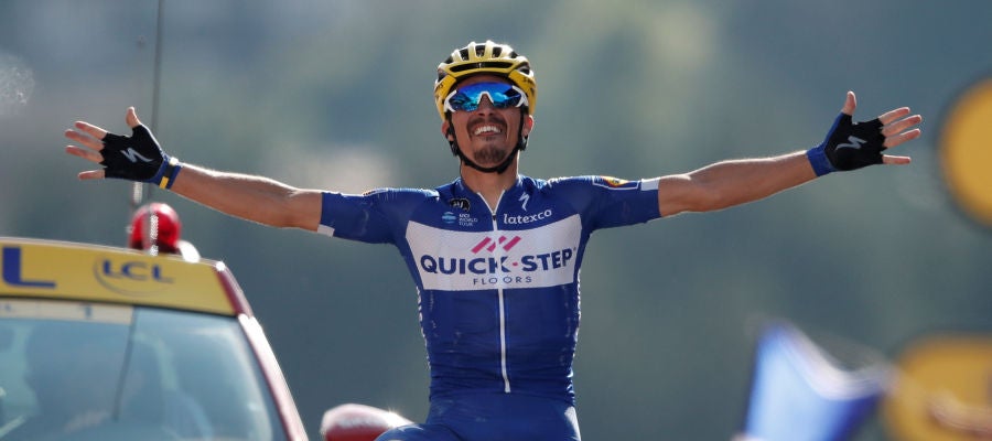Julian Alaphilippe, en una etapa de Tour de Francia Julian Alaphilippe, en una etapa de Tour de Francia