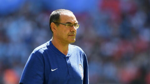 Maurizio Sarri, en el partido ante el Manchester City
