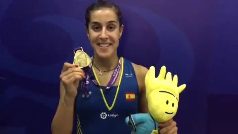Carolina Mar&iacute;n: "Esta medalla es muy especial para m&iacute; despu&eacute;s de pasar un tiempo complicado"