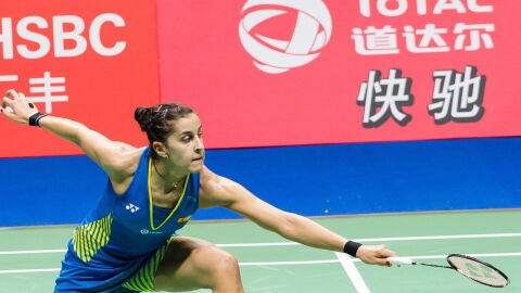 Carolina Mar&iacute;n, en acci&oacute;n durante la final ante Pusarla 