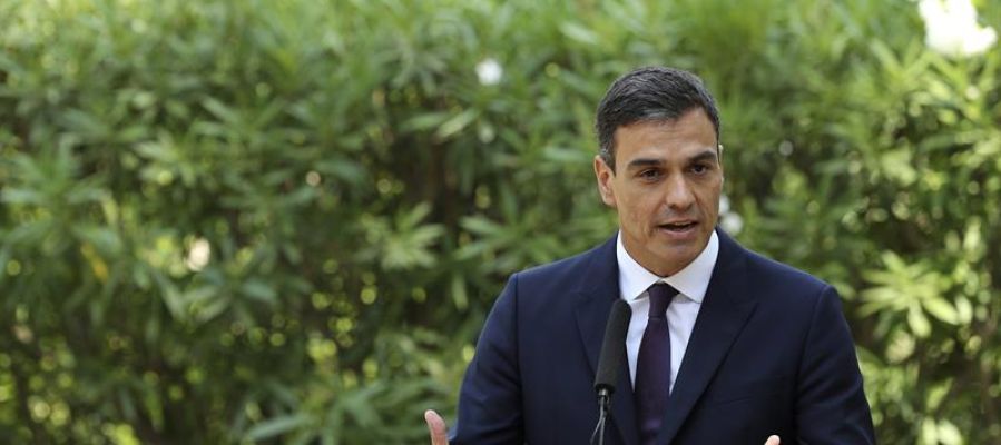 Pedro Sánchez en rueda de prensa Pedro Sánchez en rueda de prensa