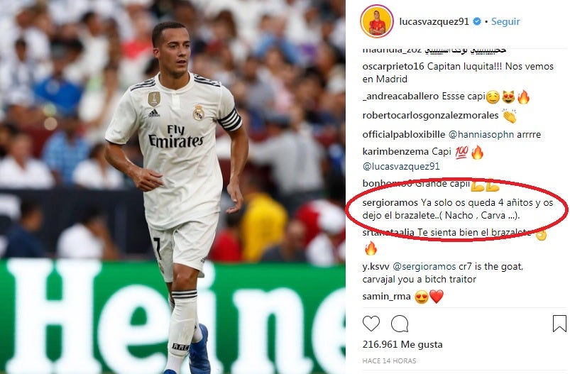 El vacile de Ramos a Lucas Vázquez en el que deja entrever la fecha de su retirada El vacile de Ramos a Lucas Vázquez en el que deja entrever la fecha de su retirada