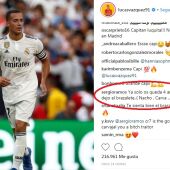 El comentario de Ramos en el Instagram de Lucas Vázquez