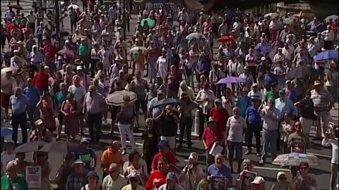 Los pensionistas de Bilbao contin&uacute;an saliendo a las calle los lunes de verano