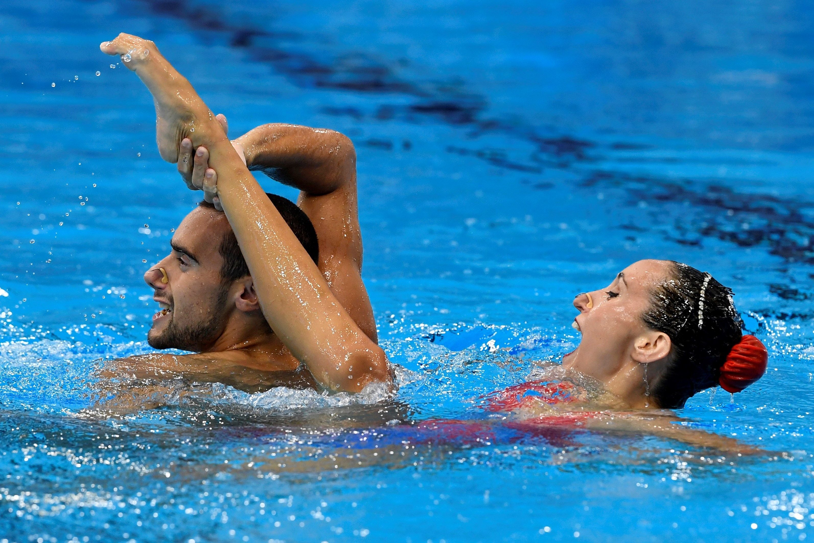 Berta Ferreras y Pau Ribes ganan su segunda medalla de bronce en la rutina libre del dúo mixto Berta Ferreras y Pau Ribes ganan su segunda medalla de bronce en la rutina libre del dúo mixto
