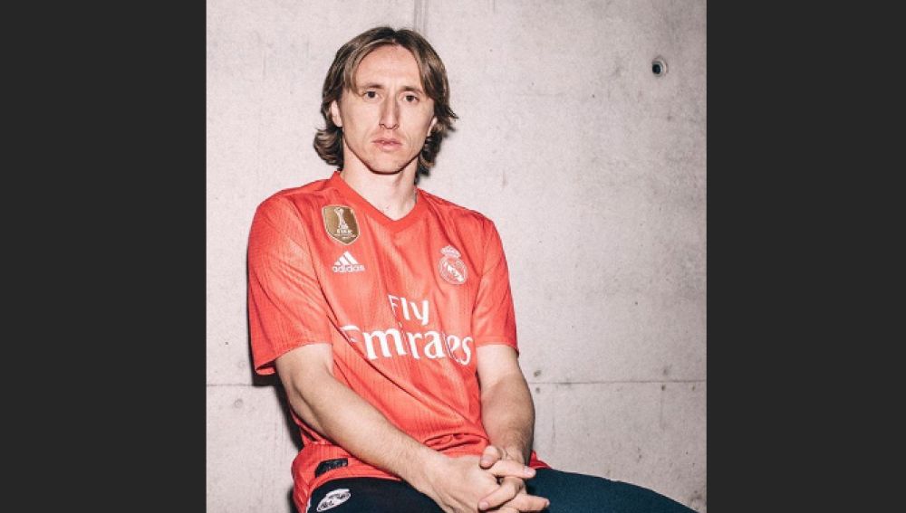 Modric, con la camiseta del Real Madrid