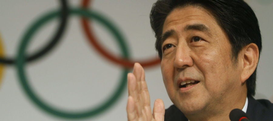 El primer ministro japonés, Shinzo Abe, en una rueda de prensa tras la presentación de Tokio 2020 El primer ministro japonés, Shinzo Abe, en una rueda de prensa tras la presentación de Tokio 2020
