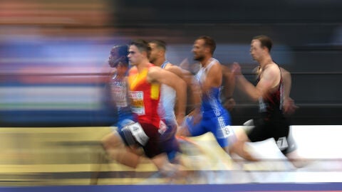 Bruno Hortelano durante los Campeonatos de Europa de Atletismo