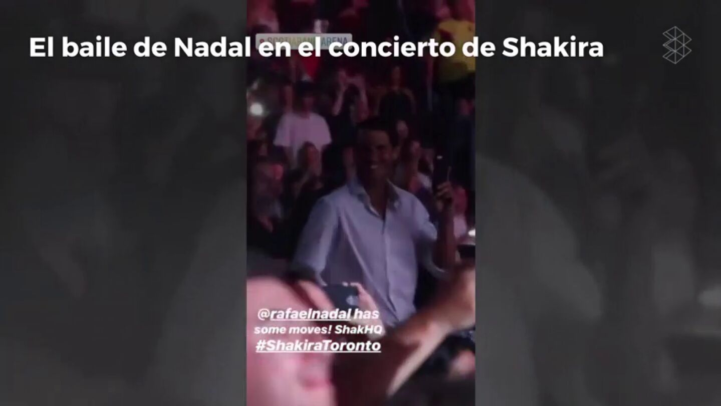 El sensual baile de Rafa Nadal en el concierto de Shakira: "&iexcl;Tiene algunos movimientos!"