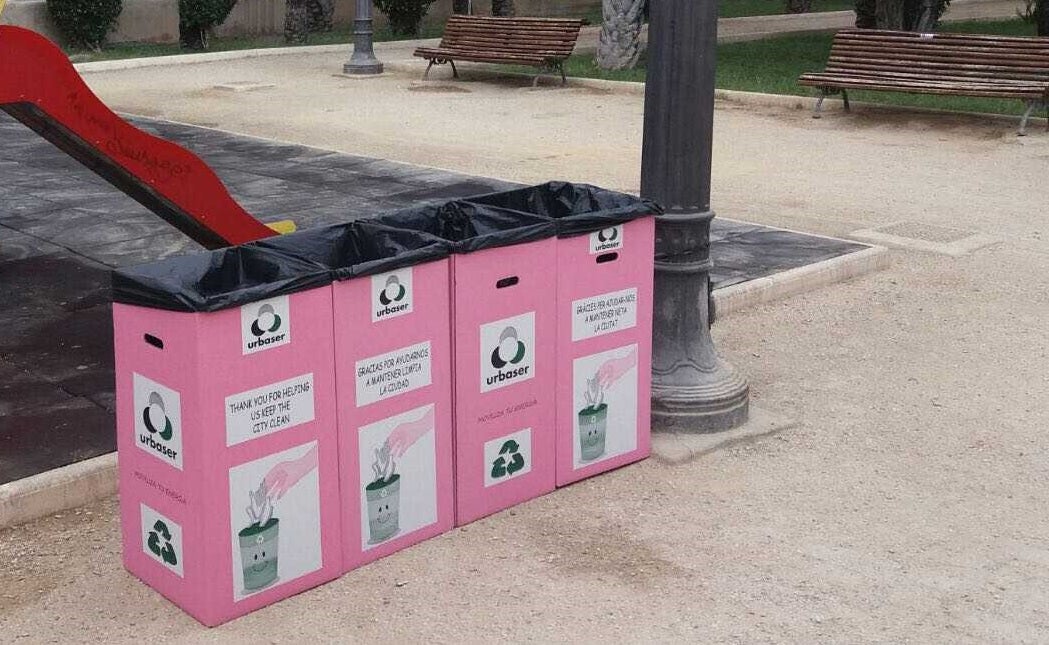 El Ayuntamiento de Elche instala 150 papeleras de cartón reciclado durante sus fiestas patronales El Ayuntamiento de Elche instala 150 papeleras de cartón reciclado durante sus fiestas patronales