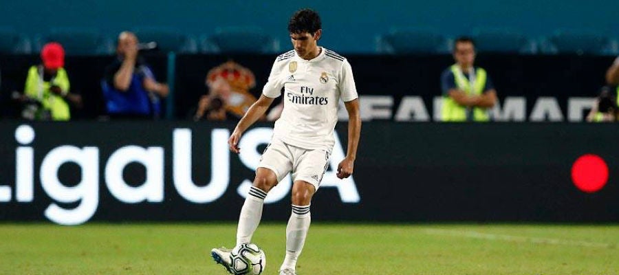 Jesús Vallejo, en un partido con el Real Madrid Jesús Vallejo, en un partido con el Real Madrid