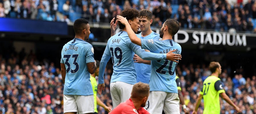 Manchester City ante el Huddersfield Town en la Premier Manchester City ante el Huddersfield Town en la Premier