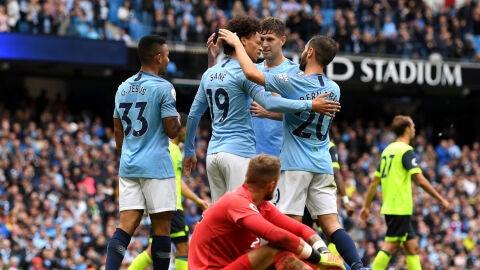 Manchester City ante el Huddersfield Town en la Premier 