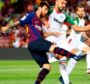 Messi en el partido contra el Alavés Messi en el partido contra el Alavés