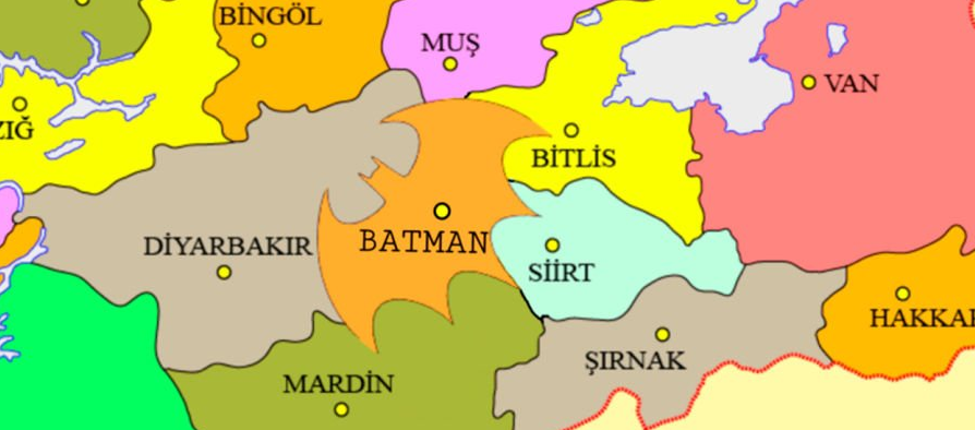 Piden ajustar la frontera de la provincia turca de Batman al logotipo del superhéroe Piden ajustar la frontera de la provincia turca de Batman al logotipo del superhéroe