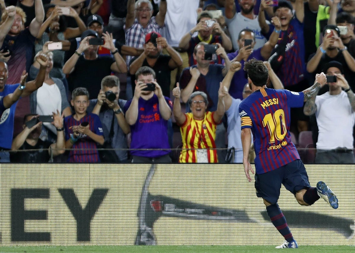 Lionel Messi marcó el gol 6.000 del Barcelona en Liga con su magistral falta ante el Alavés Lionel Messi marcó el gol 6.000 del Barcelona en Liga con su magistral falta ante el Alavés