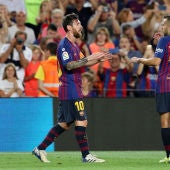 Messi celebra un gol ante el Alavés
