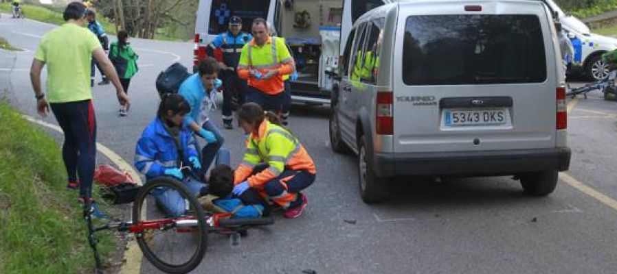 Ciclista herido Ciclista herido