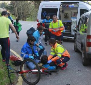 Ciclista herido Ciclista herido