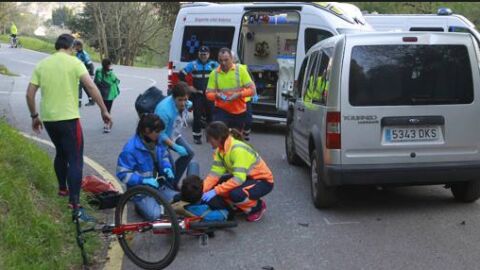 Ciclista herido