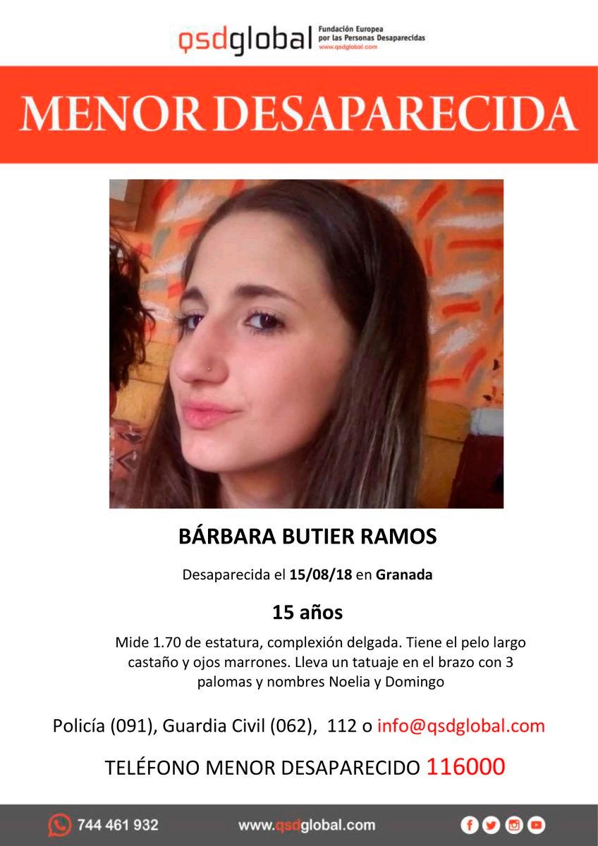 Buscan a una menor de 15 años desaparecida en Granada Buscan a una menor de 15 años desaparecida en Granada