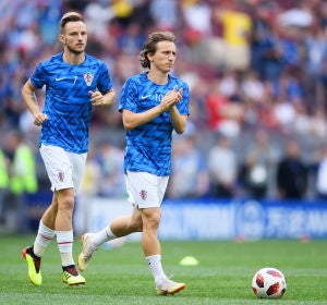 Modric y Rakitik con la selección croata Modric y Rakitik con la selección croata