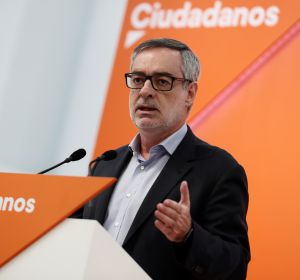 El secretario general del partido, José Manuel Villegas, durante la rueda de prensa El secretario general del partido, José Manuel Villegas, durante la rueda de prensa