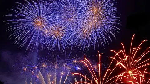 Fuegos artificiales en Santiago Fiestas patronales Santiago el Apóstol