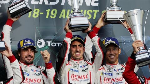 Fernando Alonso, en una carrera con Toyota