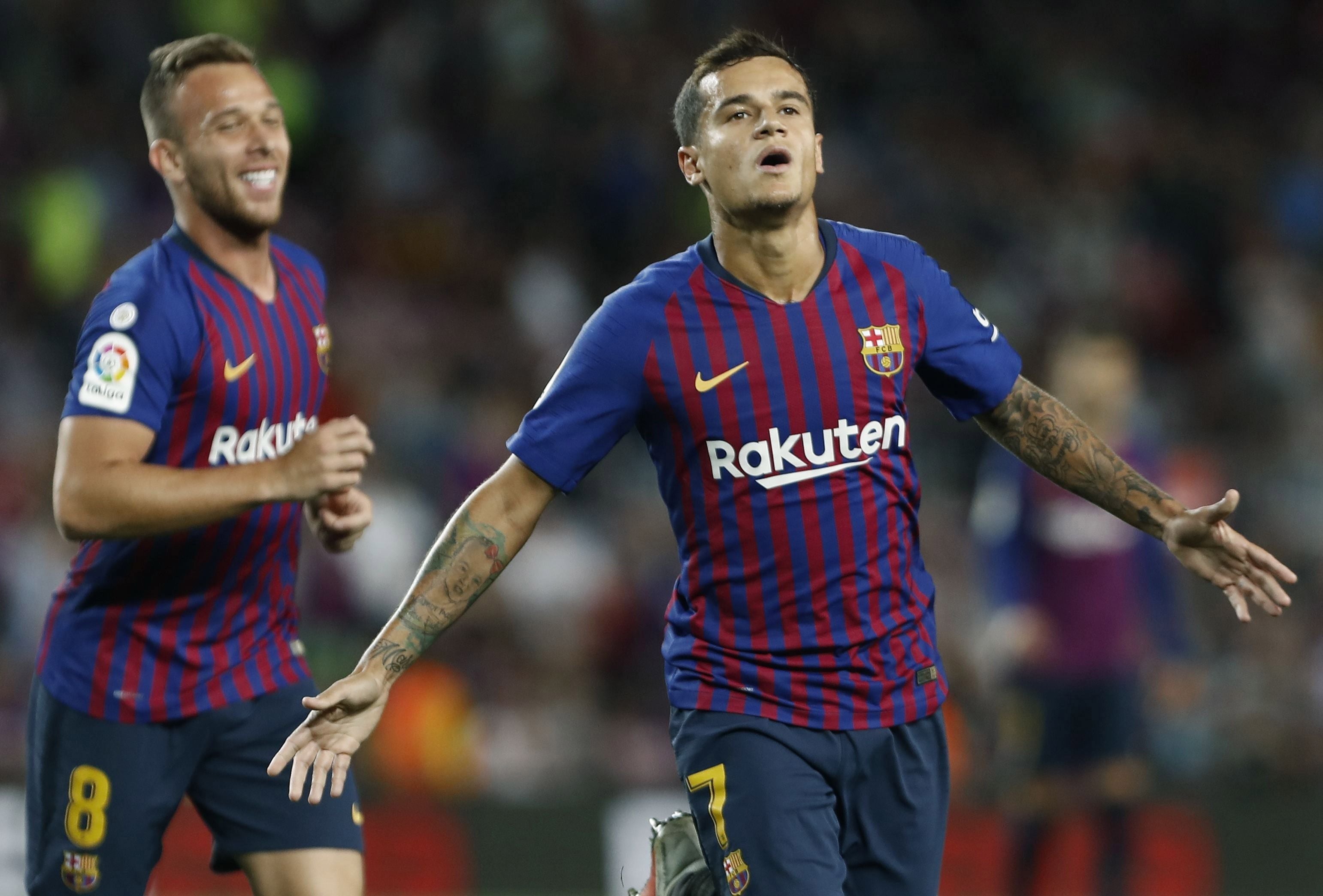 Coutinho entrena con el grupo y apunta al Wanda Metropolitano Coutinho entrena con el grupo y apunta al Wanda Metropolitano