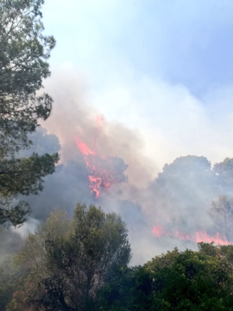 Continúan las labores de extinción del incendio de Cala Magraner, tras quemar cerca de 13 hectáreas Continúan las labores de extinción del incendio de Cala Magraner, tras quemar cerca de 13 hectáreas