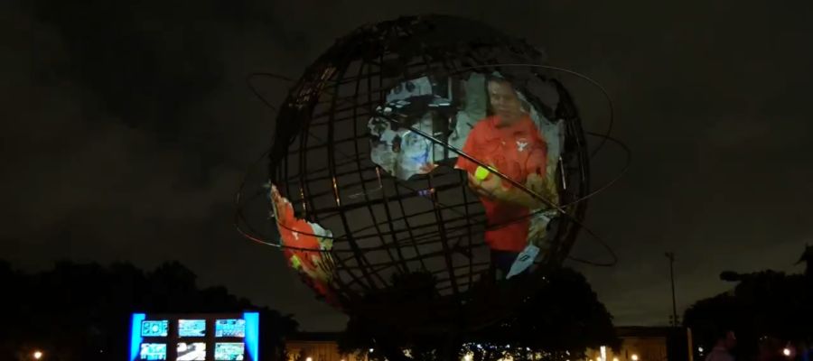 Partido de tenis en el espacio Partido de tenis en el espacio