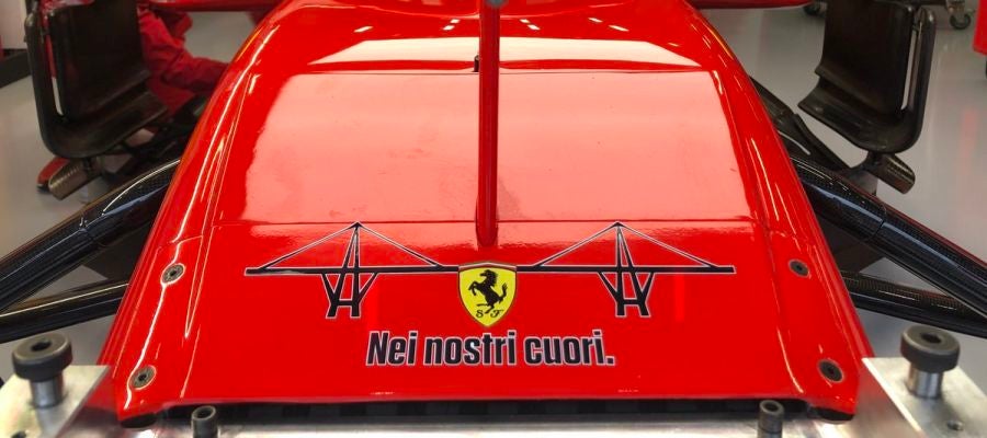Homenaje de Ferrari a las víctimas del Puente de Génova Homenaje de Ferrari a las víctimas del Puente de Génova