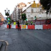 Calle cortada por obras