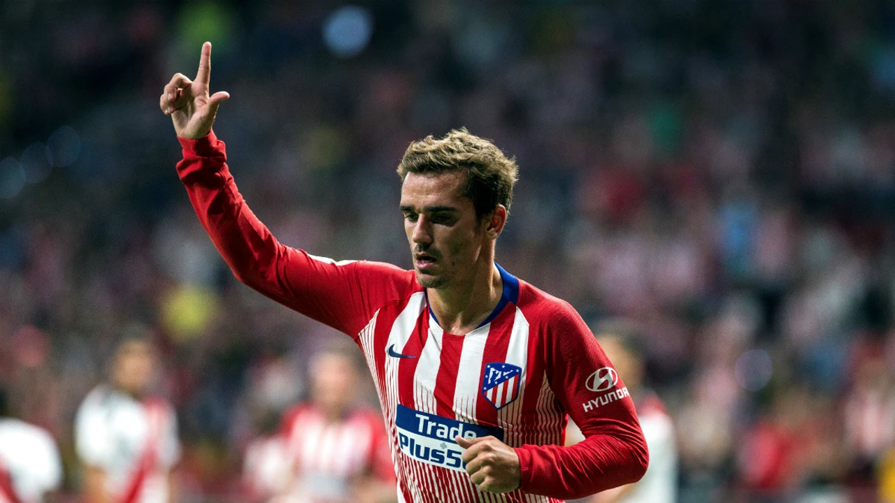 Griezmann celebra un gol con el Atlético