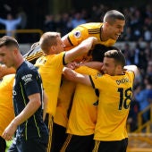 El Wolverhampton celebra un gol