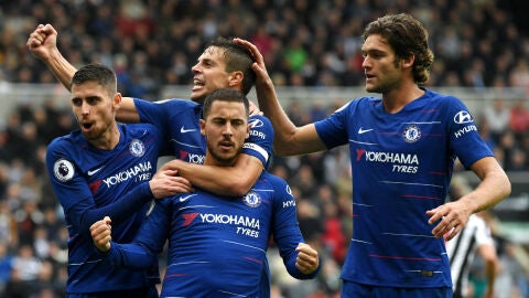 El Chelsea celebra un gol