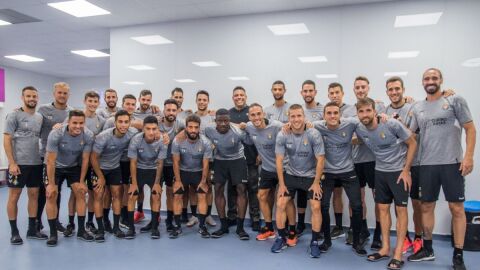 Ronaldo, con la plantilla del Valladolid