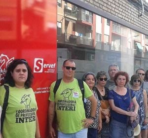 Integrantes de la Coordinadora de Professorat Interí junto a una oficina del SERVEF en Alicante Integrantes de la Coordinadora de Professorat Interí junto a una oficina del SERVEF en Alicante