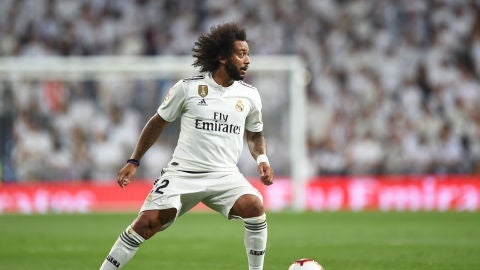 Marcelo en un partido del Real Madrid
