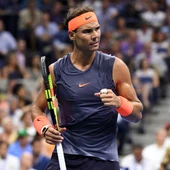 Rafa Nadal celebra un punto contra Thiem Rafa Nadal celebra un punto contra Thiem