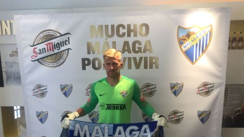 Pavel Kieszek en su presentaci&oacute;n con el M&aacute;laga